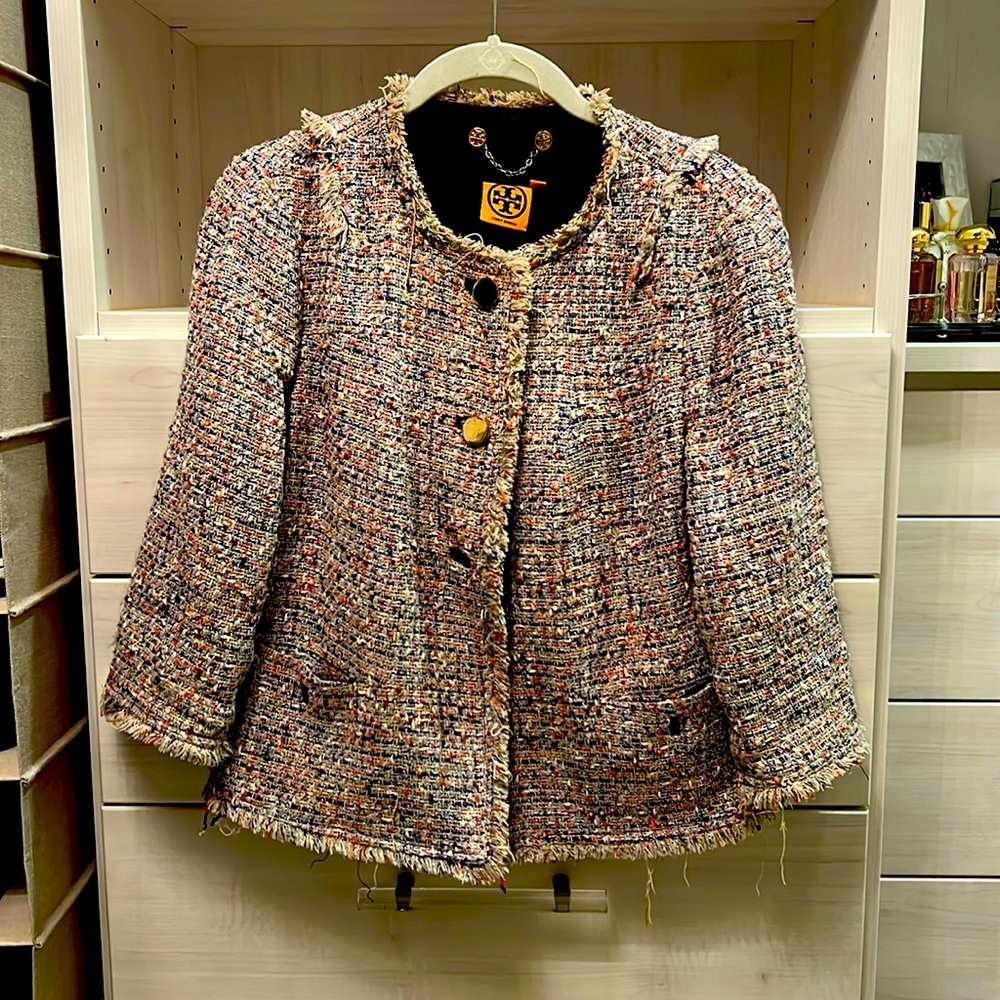 Tory Burch Multicolor Tweed Blazer